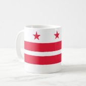 ワシントンDC州旗(コロンビア州旗) コーヒーマグカップ (正面左)