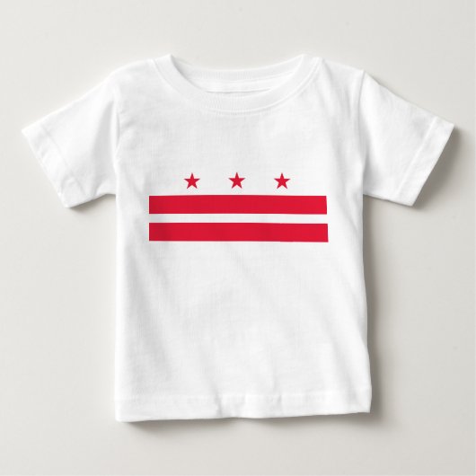 ワシントンDC州旗(コロンビア州旗) ベビーTシャツ (正面)