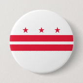 ワシントンDC州旗（コロンビア州旗） 缶バッジ (正面)