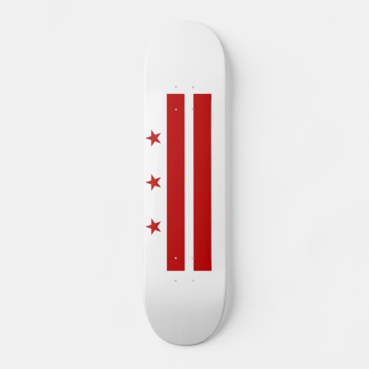 ワシントンDC州旗 スケートボード (正面)