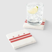 ワシントンDC州旗 ストーンコースター (横)