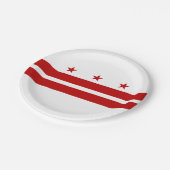 ワシントンDC州旗 ペーパープレート (アングル)