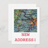 ワシントンDC新住所のお知らせ 案内ポストカード (正面/裏面)
