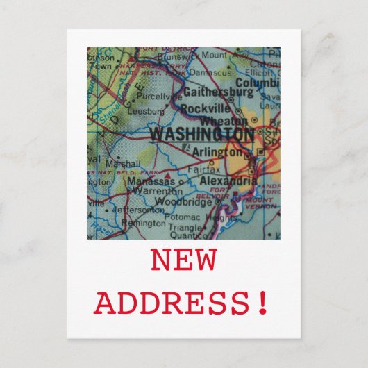 ワシントンDC新住所のお知らせ 案内ポストカード (正面)