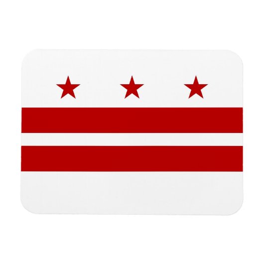 ワシントンDC旗を持つ愛国的な柔軟な磁石 マグネット (横)