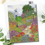 ワシントンDC水彩画 ポストカード<br><div class="desc">ワシントンD.C.バルトインスパイアルディ公園の美しい花のオリジナルの水彩画画、カラフルが咲く春の花に囲まれた舗装路、州キャピトル建物を背景にしたチャティなモッキンバードが訪れる統一された。これはティファニー・ダフィーのオリジナルアートだ。designsbytiffanyduffyでInstagram上のプロセスのいくつかを参照。</div>