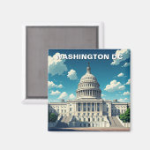 ワシントンDC米国議会議事堂建物 マグネット (正面/裏面)