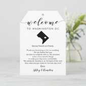ワシントンDC結婚の歓迎ラベル&旅程 (スタンド正面)