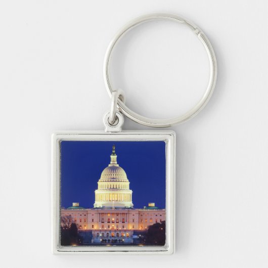 ワシントンDC統一された州ズCapitol at Dusk キーホルダー (正面)