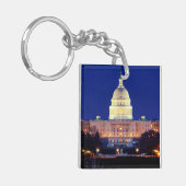 ワシントンDC統一された州ズCapitol at Dusk キーホルダー (正面左)