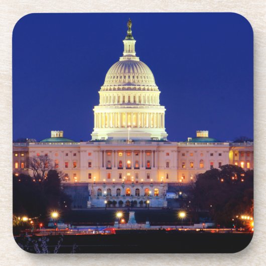 ワシントンDC統一された州ズCapitol at Dusk コースター (正面)