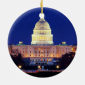 ワシントンDC統一された州ズCapitol at Dusk セラミックオーナメント (裏面)