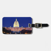 ワシントンDC統一された州ズCapitol at Dusk ラゲッジタグ (正面横)
