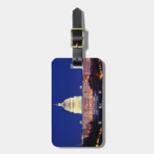 ワシントンDC統一された州ズCapitol at Dusk ラゲッジタグ (正面縦)