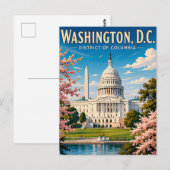 🏛️ ワシントンDC議事堂の旅の思い出 ポストカード (正面/裏面)