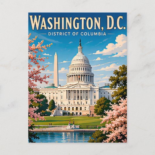 🏛️ ワシントンDC議事堂の旅の思い出 ポストカード (正面)