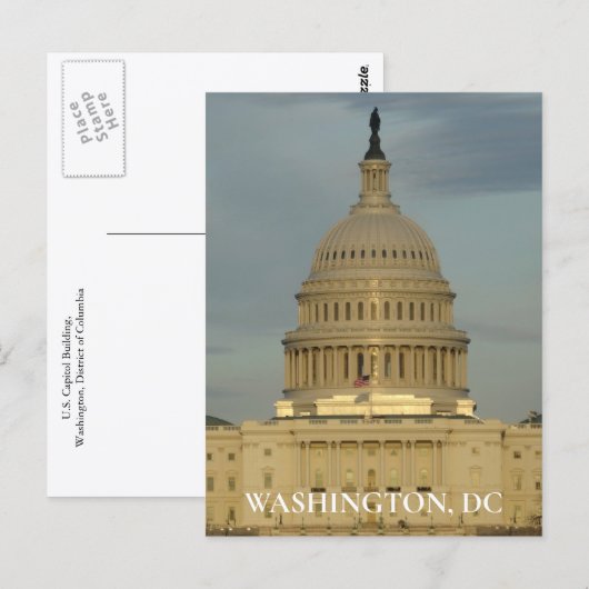ワシントンDC議事堂旅行写真 ポストカード (正面/裏面)