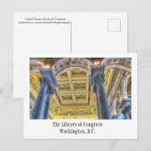 ワシントンDC連邦議会図書館 ポストカード (正面/裏面)