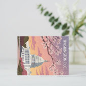 ワシントンDC:さくらんぼが首都で咲く ポストカード (スタンド正面)