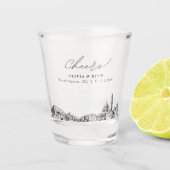 ワシントンDC ウェディングギフト お祝いの言葉 ショットグラス (正面)