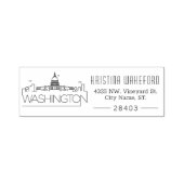ワシントンDC |カスタム住所のインク入力スタンプ セルフインキングスタンプ (デザイン)
