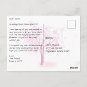 ワシントンDC ジェファーソン記念館の桜の木 ポストカード (裏面)