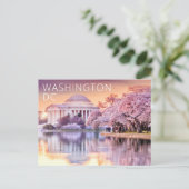 ワシントンDC ジェファーソン記念館 桜 ポストカード (スタンド正面)