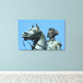 ワシントンDC、ジョージ将軍像 キャンバスプリント (インサイチュ (ウッドフロア))