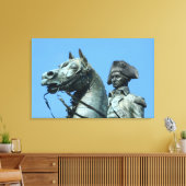 ワシントンDC、ジョージ将軍像 キャンバスプリント (インサイチュ (リビング))