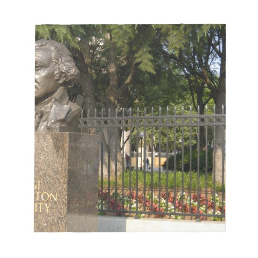 ワシントンDC、ジョージ・ワシントン像 ノートパッド (正面)