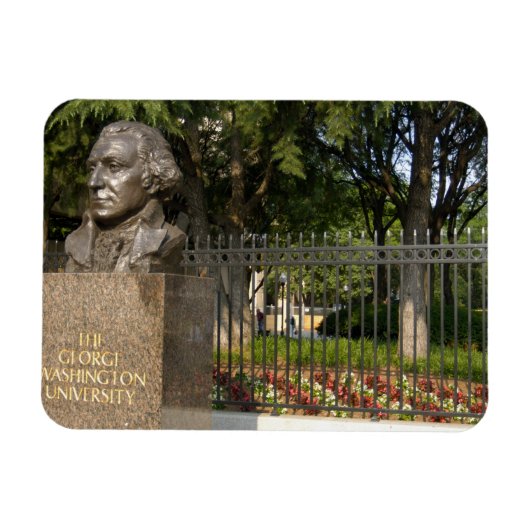 ワシントンDC、ジョージ・ワシントン像 マグネット (横)