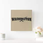 ワシントンdc スクエア壁時計 (ホーム)