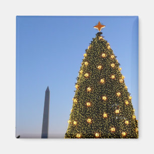 ワシントンDC ナショナル・クリスマス・ツリーのたそがれ マグネット