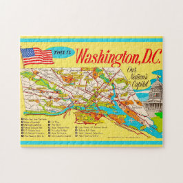 ワシントンDC ビンテージ 11x14 地図パズル ジグソーパズル