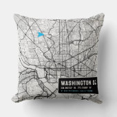 ワシントンDC。ホームロケータ |都市の地図 クッション (正面)