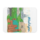 ワシントンDC マグネット (横)