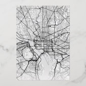 ワシントンDC ラブロケーター | ウェディング セーブ・ザ・デート 箔招待状 (裏面)