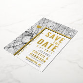 ワシントンDC ラブロケーター | 結婚式の招待状 Save the Date 箔招待状 (回転した状態)