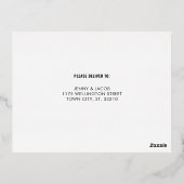 ワシントンDC。ラブロケーター | RSVP返信 箔招待状ポストカード (裏面)