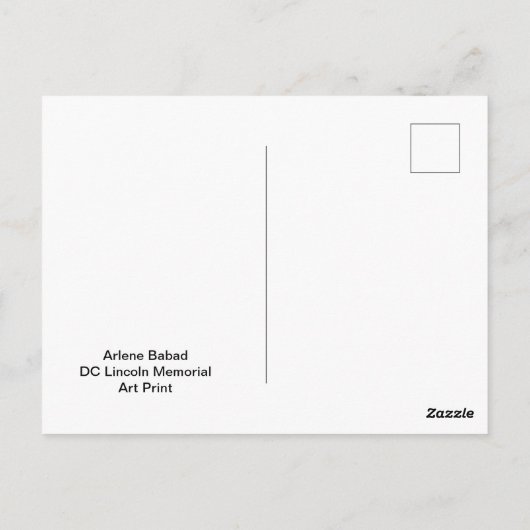 ワシントンDC リンカーン記念館 ポストカード (裏面)