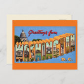 ワシントンDC レトロ ポストカード (正面/裏面)