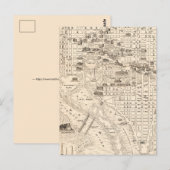 ワシントンDC ヴィンテージ地図 ポストカード (正面/裏面)