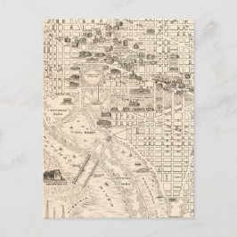 ワシントンDC ヴィンテージ地図 ポストカード
