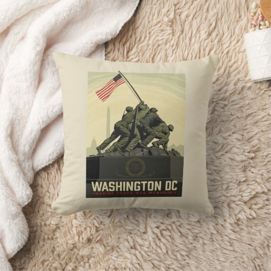 ワシントンDC | 海兵隊戦没者慰霊碑 クッション (ブランケット)