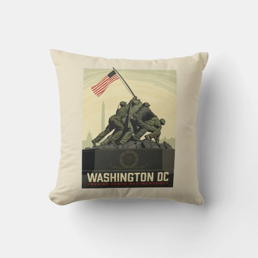 ワシントンDC | 海兵隊戦没者慰霊碑 クッション (正面)