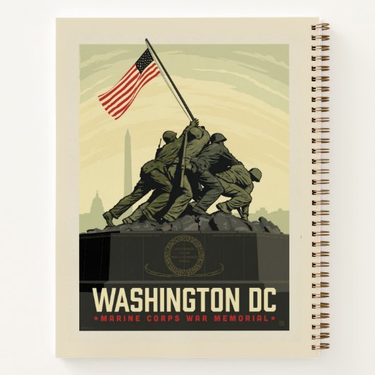 ワシントンDC | 海兵隊戦没者慰霊碑 ノートブック (裏面)
