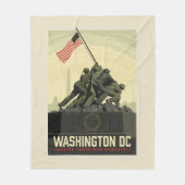 ワシントンDC | 海兵隊戦没者慰霊碑 フリースブランケット (正面)