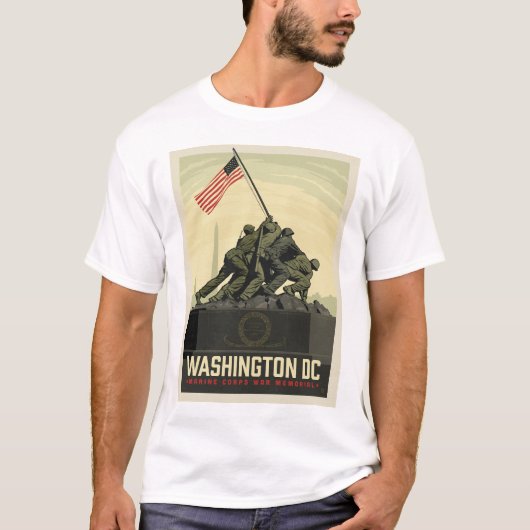 ワシントンDC | 海兵隊戦没者慰霊碑 Tシャツ (正面)