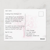 ワシントンDC 米国議事堂の夕日（反射あり) ポストカード (裏面)