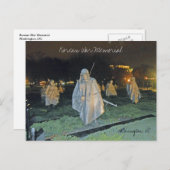 ワシントンDC 003夜の朝鮮戦争記念碑 ポストカード (正面/裏面)